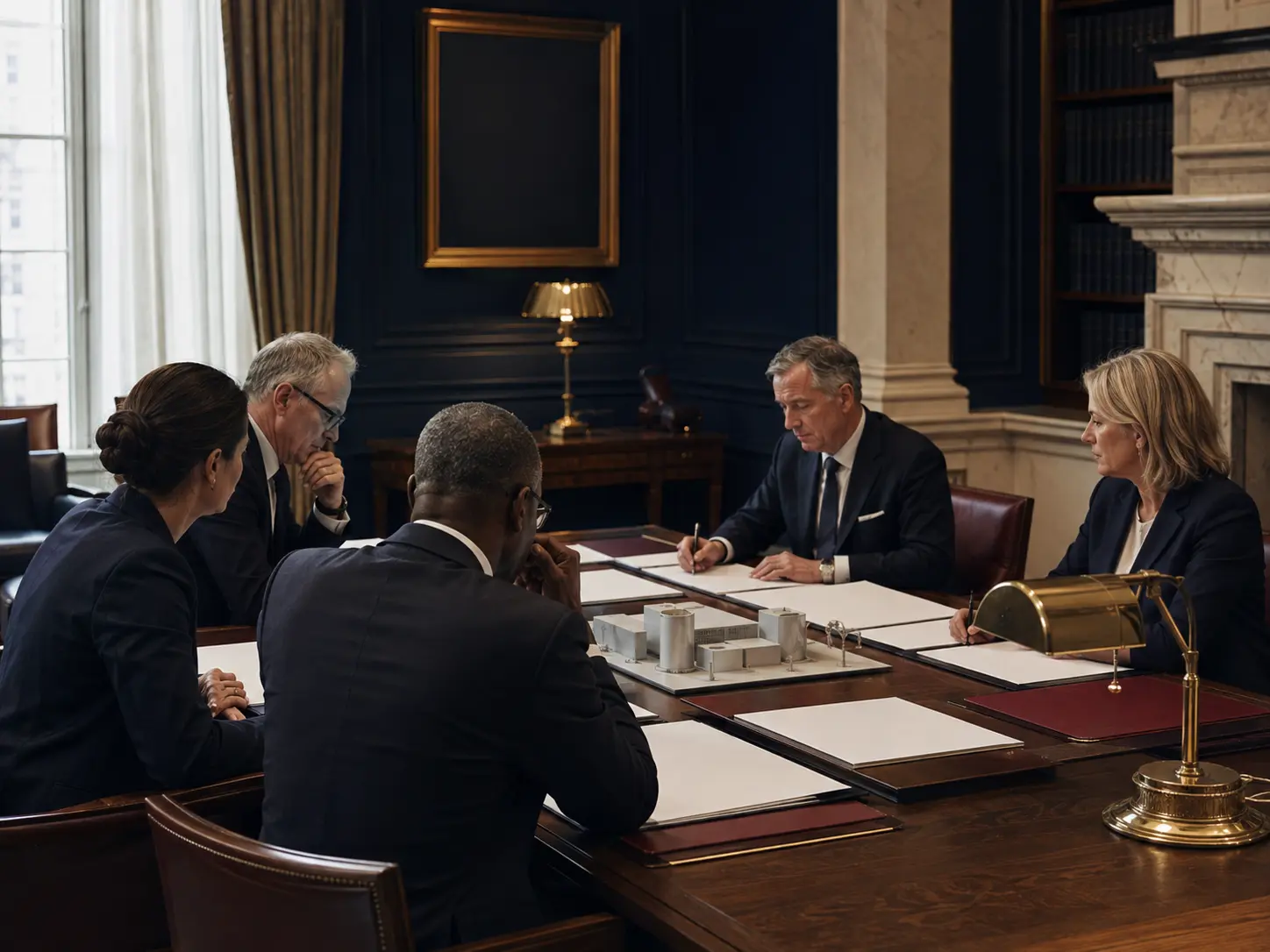 Executive team conducting a governance review
