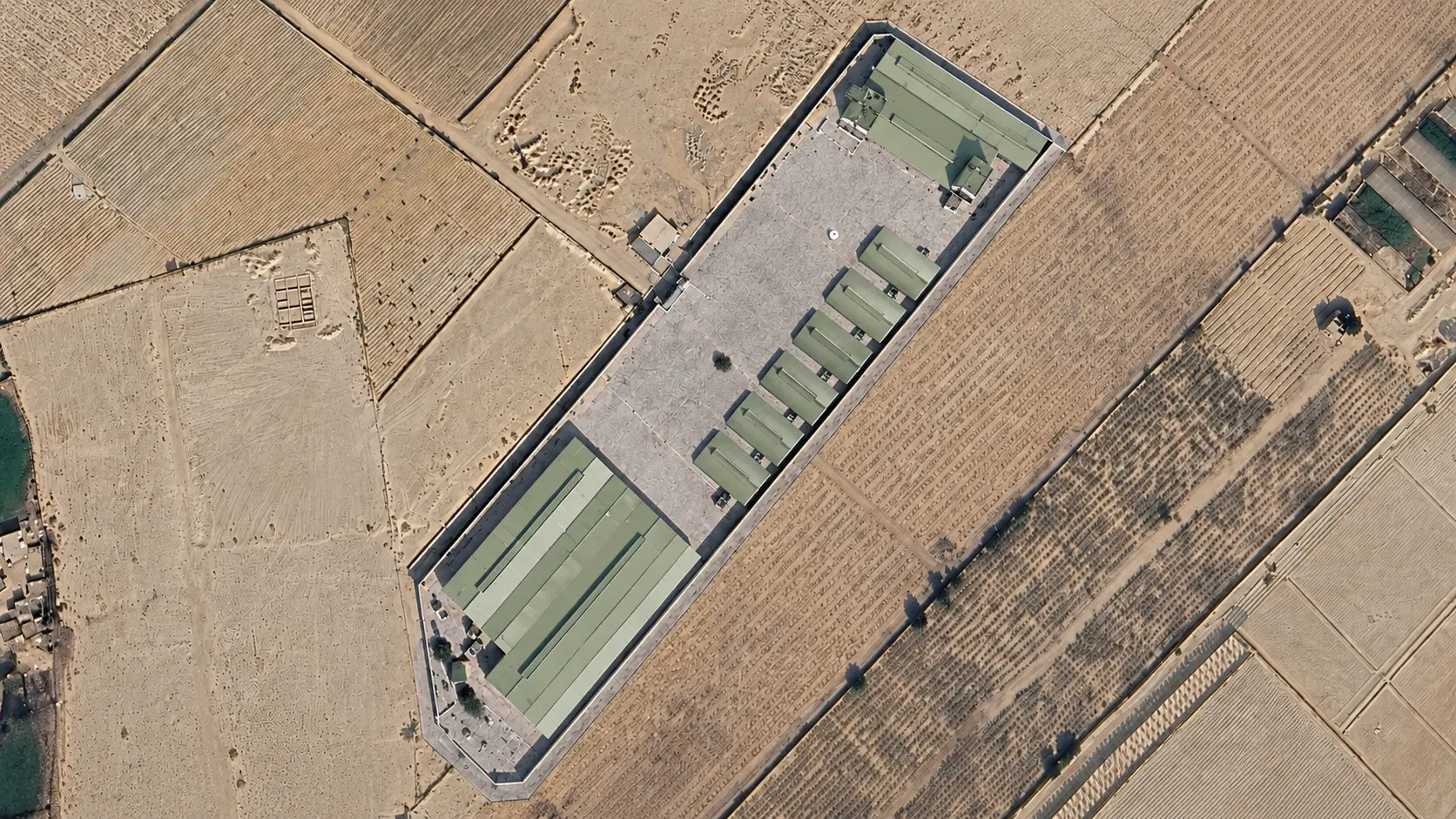 Aerial view of Sahari Industrial Complex in Wadi El Natrun